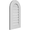 Ekena Millwork Round Top Surface Mount PVC Gable Vent: Functional, w/ 3-1/2"W x 1"P Standard Frame, 16"W x 28"H GVPRT16X2801SF - alternate 2